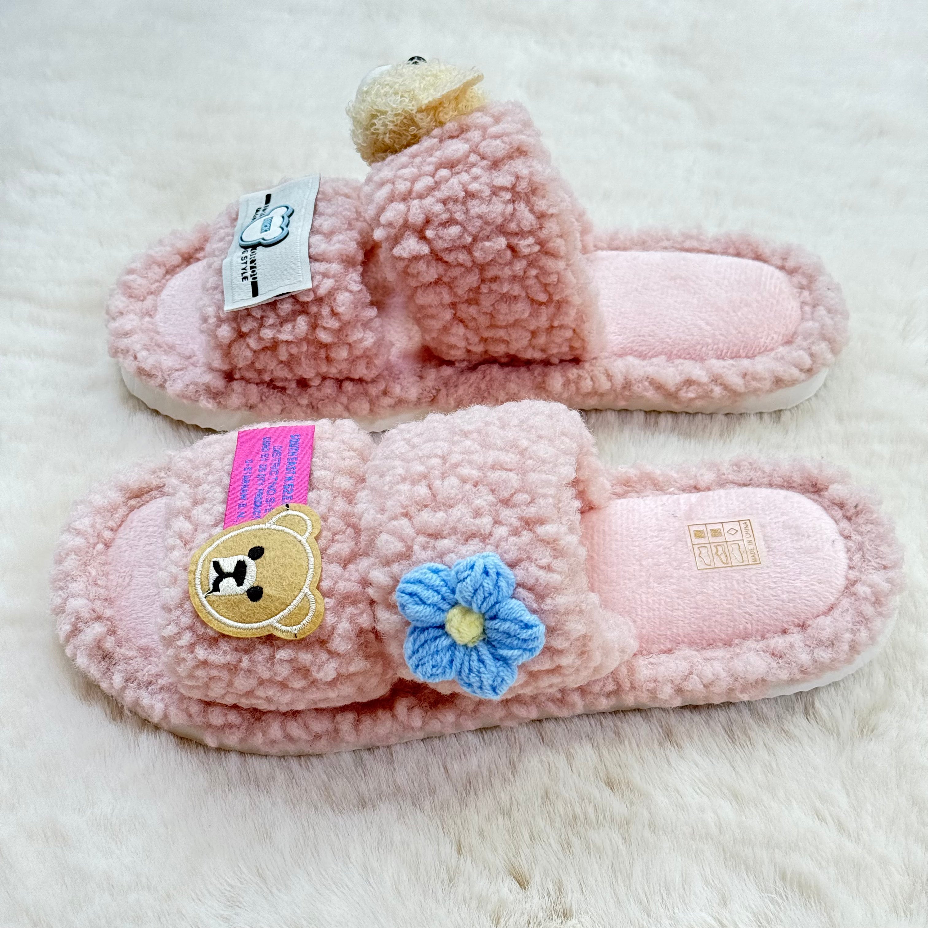 Chaussons Roses Ourssons