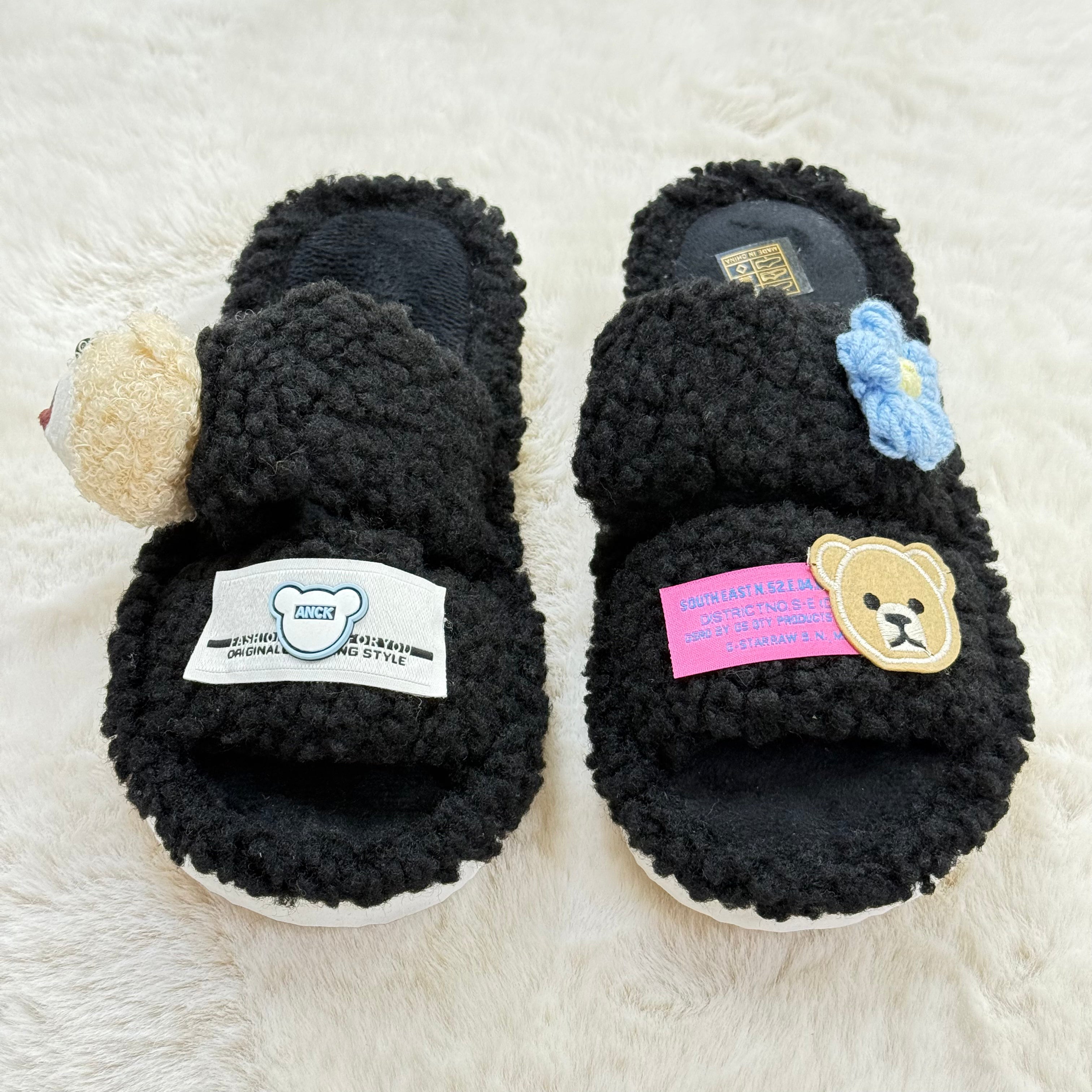 Chaussons Noires Ourssons