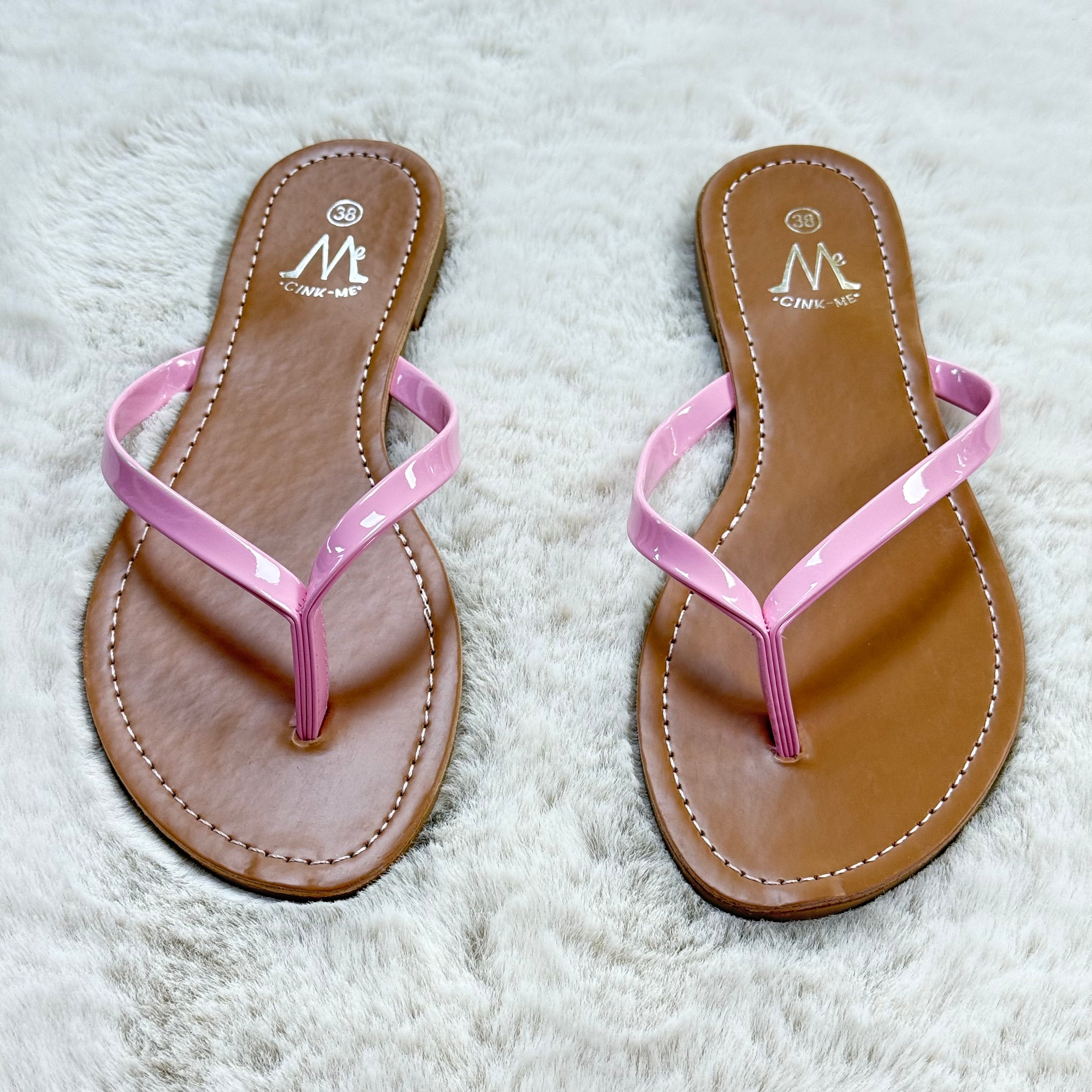 Cink-Me - Sandales Marrons & Roses