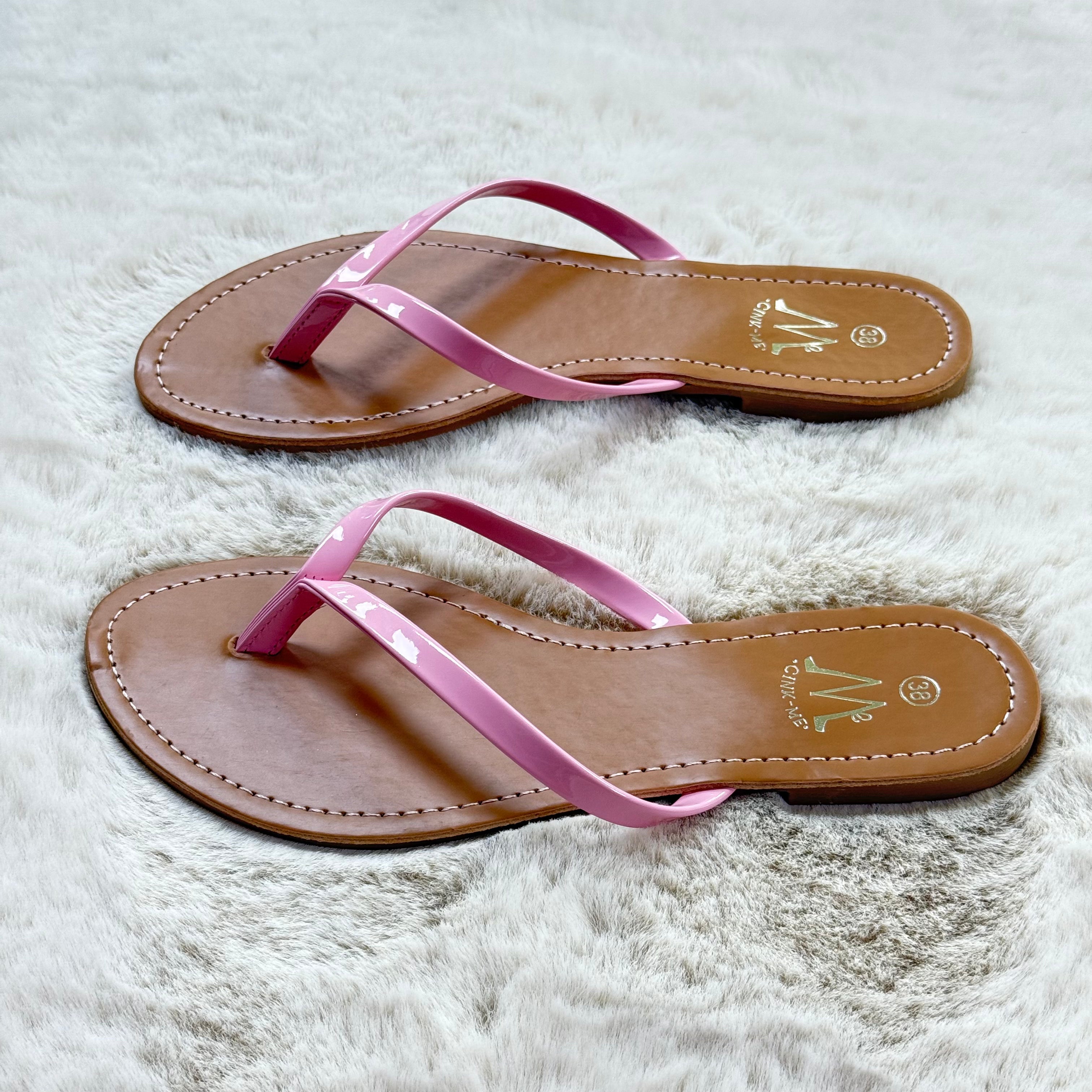 Cink-Me - Sandales Marrons & Roses