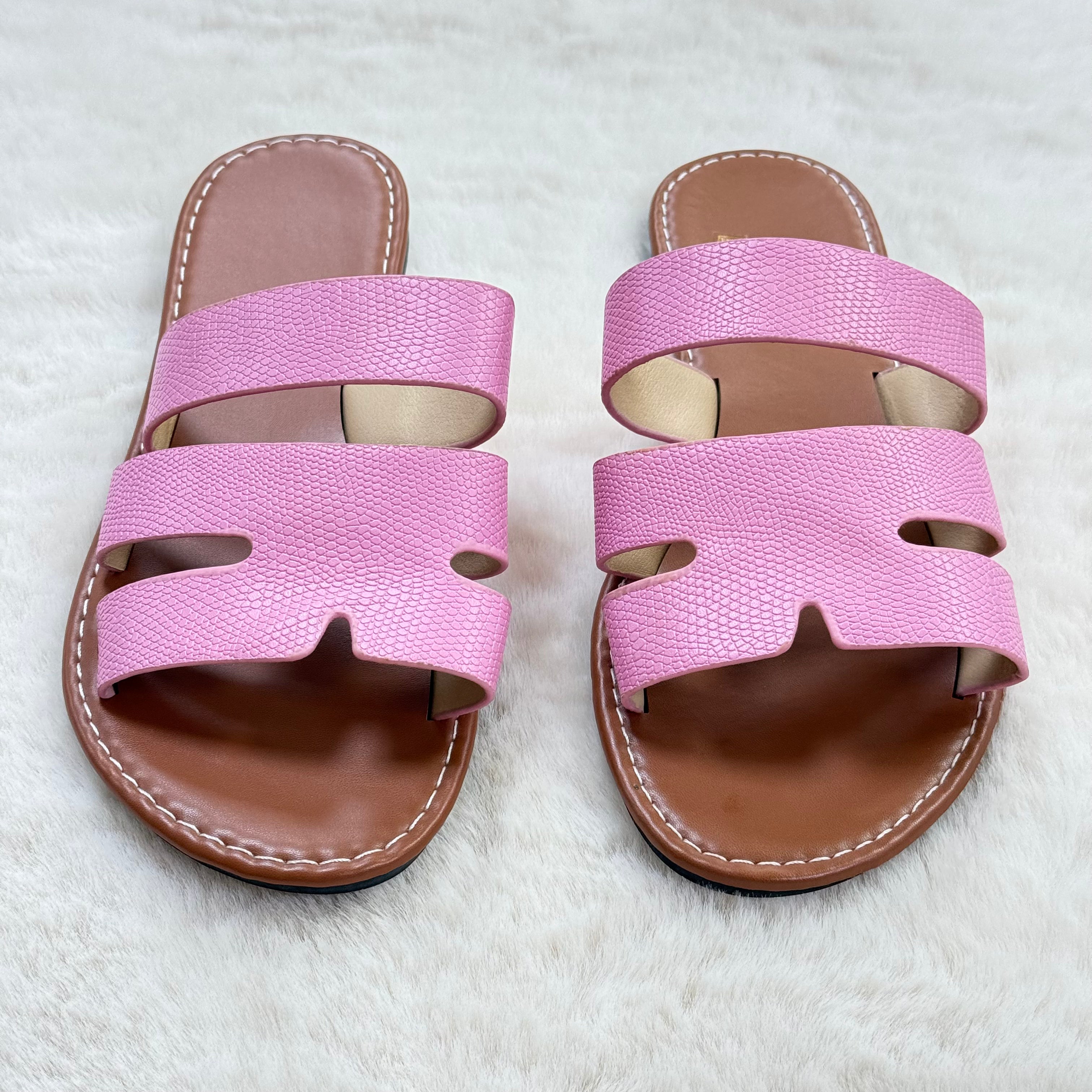 Sandales Marrons & Roses