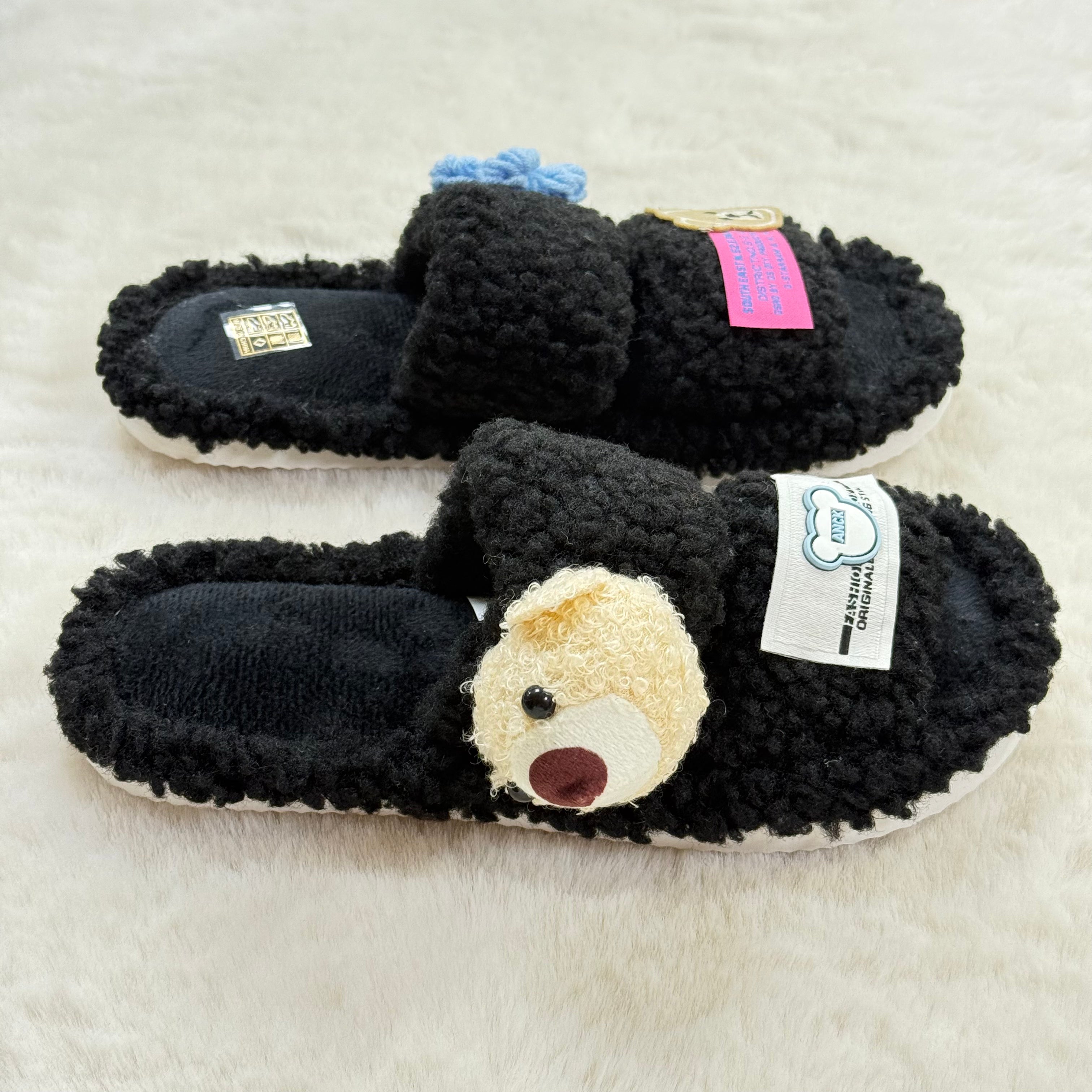 Chaussons Noires Ourssons