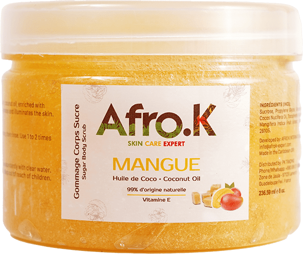 Gommage corps sucre mangue
