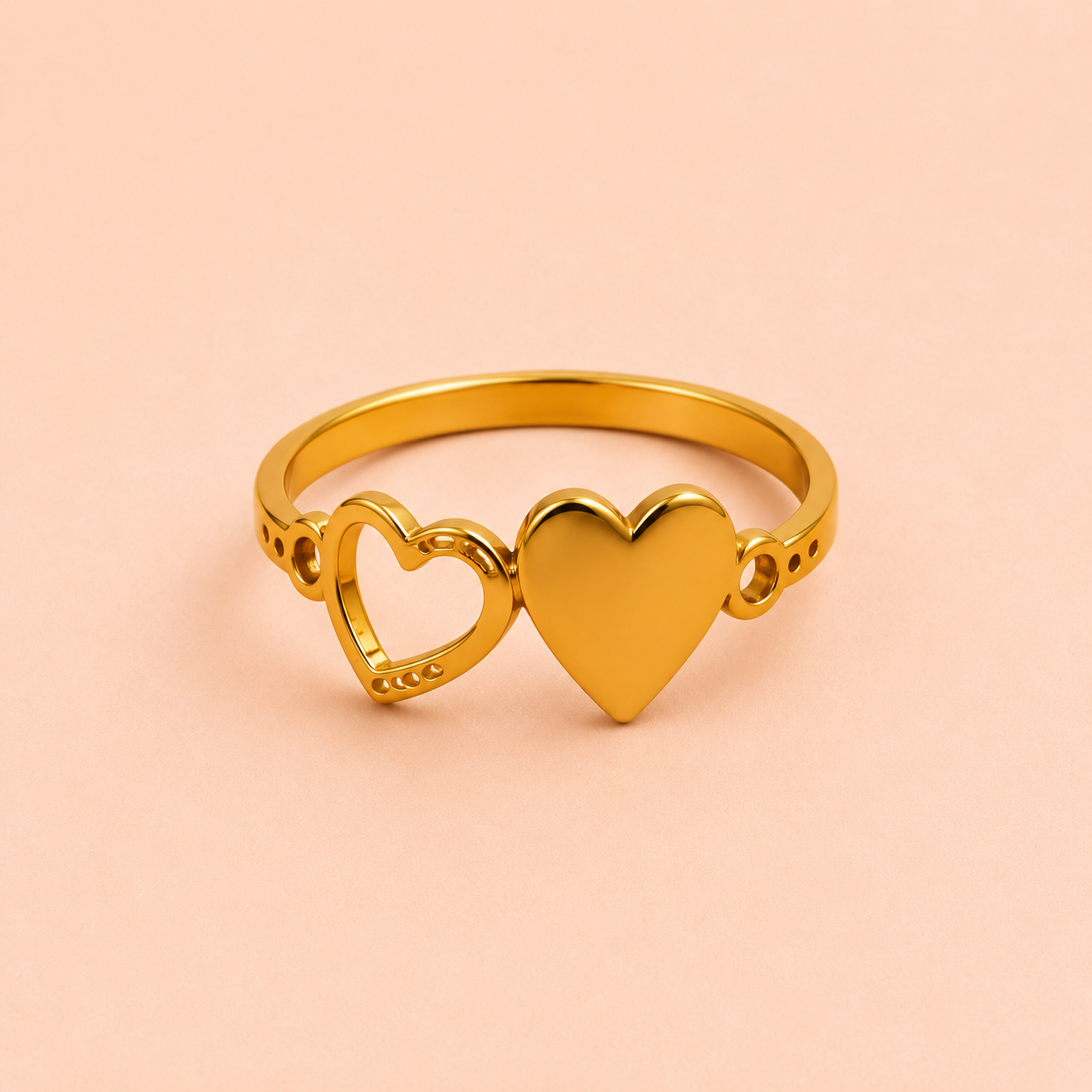 Bague Double ❤️ plein