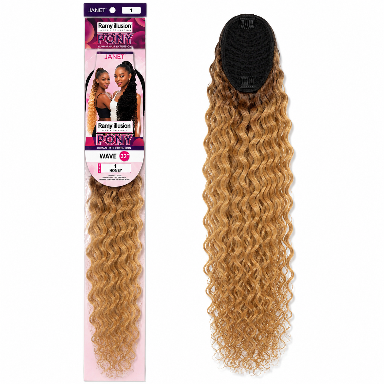 Ponytail Wave 32 pouces couleur Honey