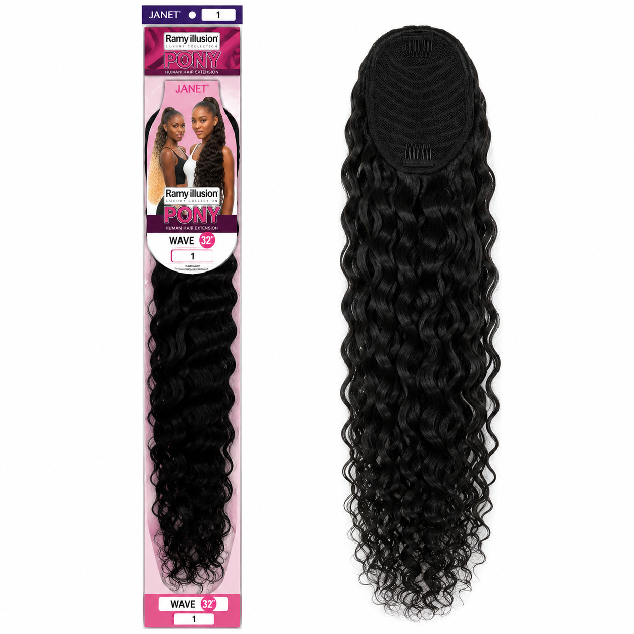 Ponytail Wave 32 pouces couleur 1