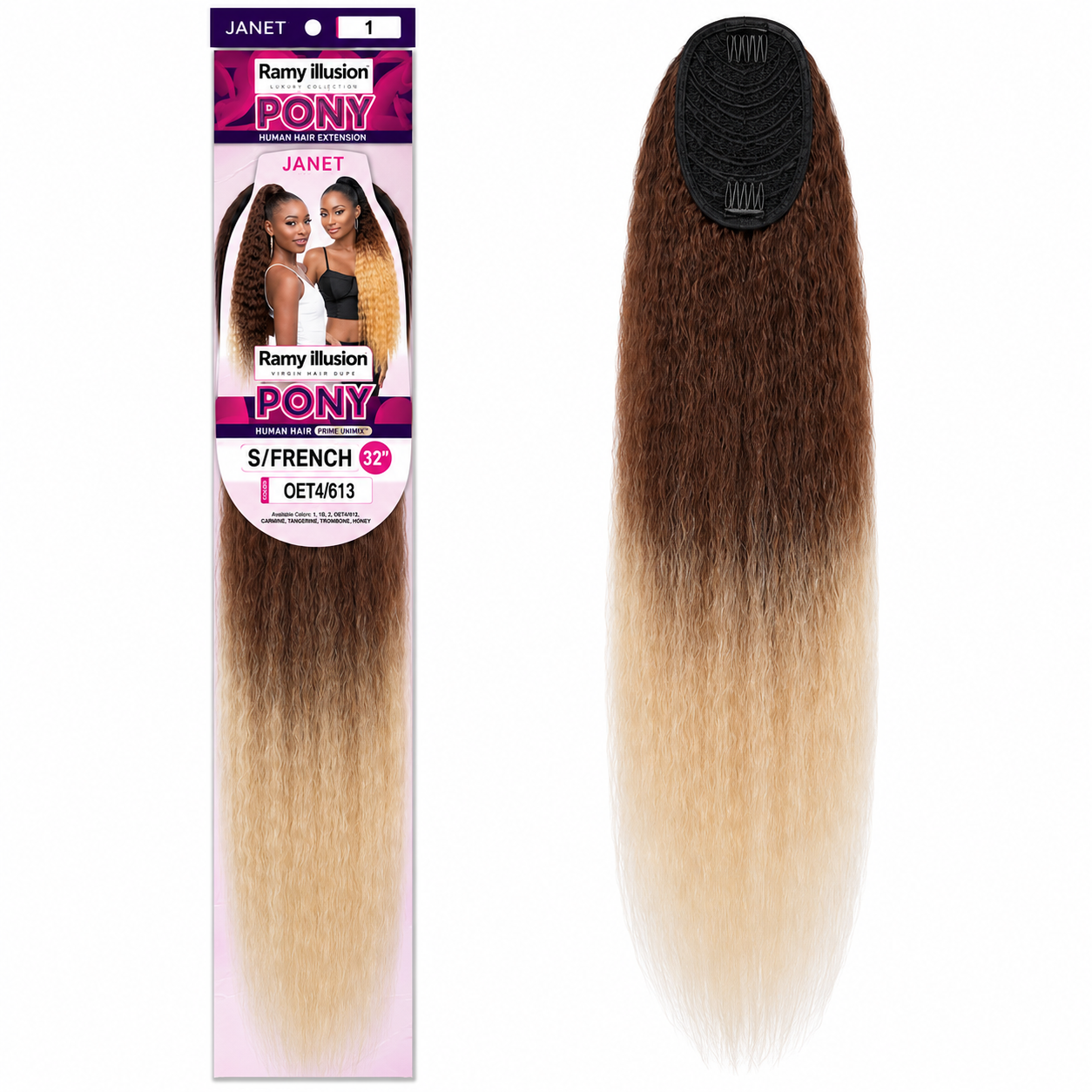 Ponytail S French couleur OET4/613 ombre dore